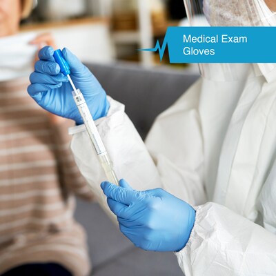 Fifth Pulse Powder Free Nitrile Exam Gloves, Latex Free, XL, Blue, 100 Gloves/Box (FMN100008)