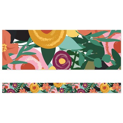 Carson Dellosa Education Grow Together Straight Borders, 3x 3, Floral Garden, 6/Bundle (CD-108492-6)