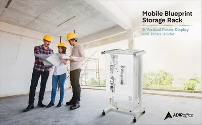 AdirOffice Metal Mobile File Cart with Lockable Wheels, Gray (615-KIT1)