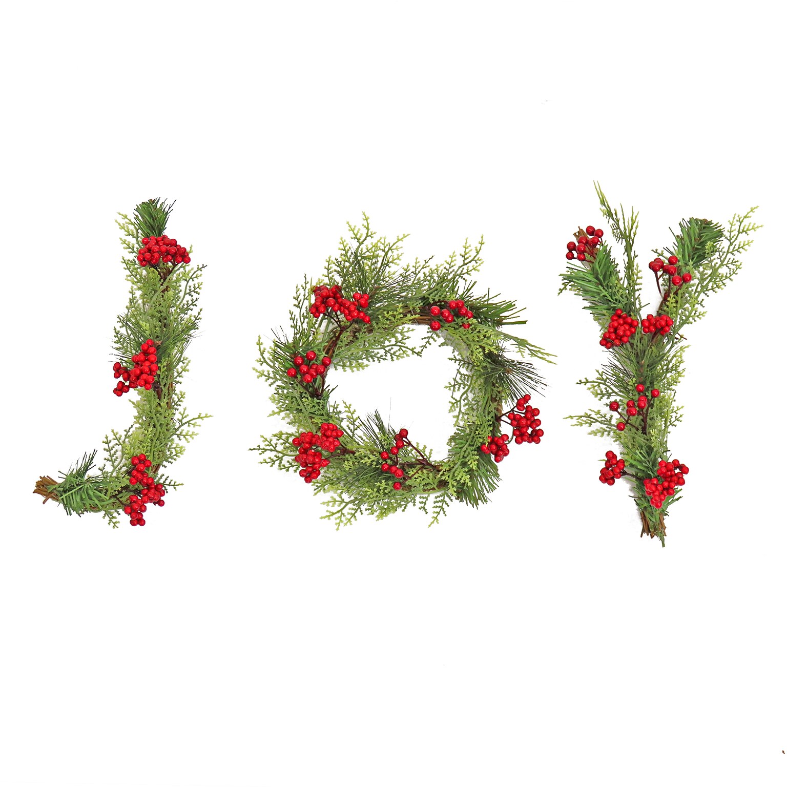 National Tree Company 5” HGTV Home Collection Evergreen “JOY” Wall Decoration (HGT97-Z2551059A)