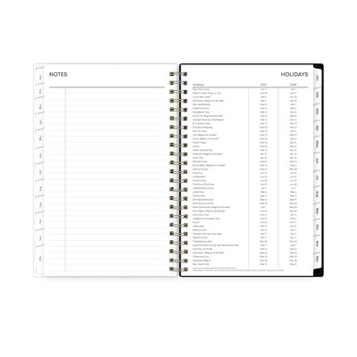 2027 Blue Sky Baccara Dark 5" x 8" Calendar Year Weekly & Monthly Planner, Plastic Cover (110212-27)