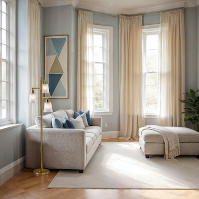 Adesso Gio 65"H Antique Brass Floor Lamp with White Glossed Glass Shades (3312-21)