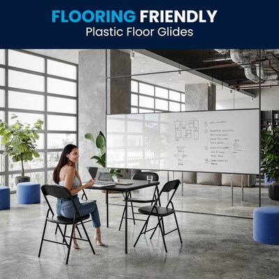 Flash Furniture Madison Folding Table Set, 33.5" x 33.5", Black (JB1)