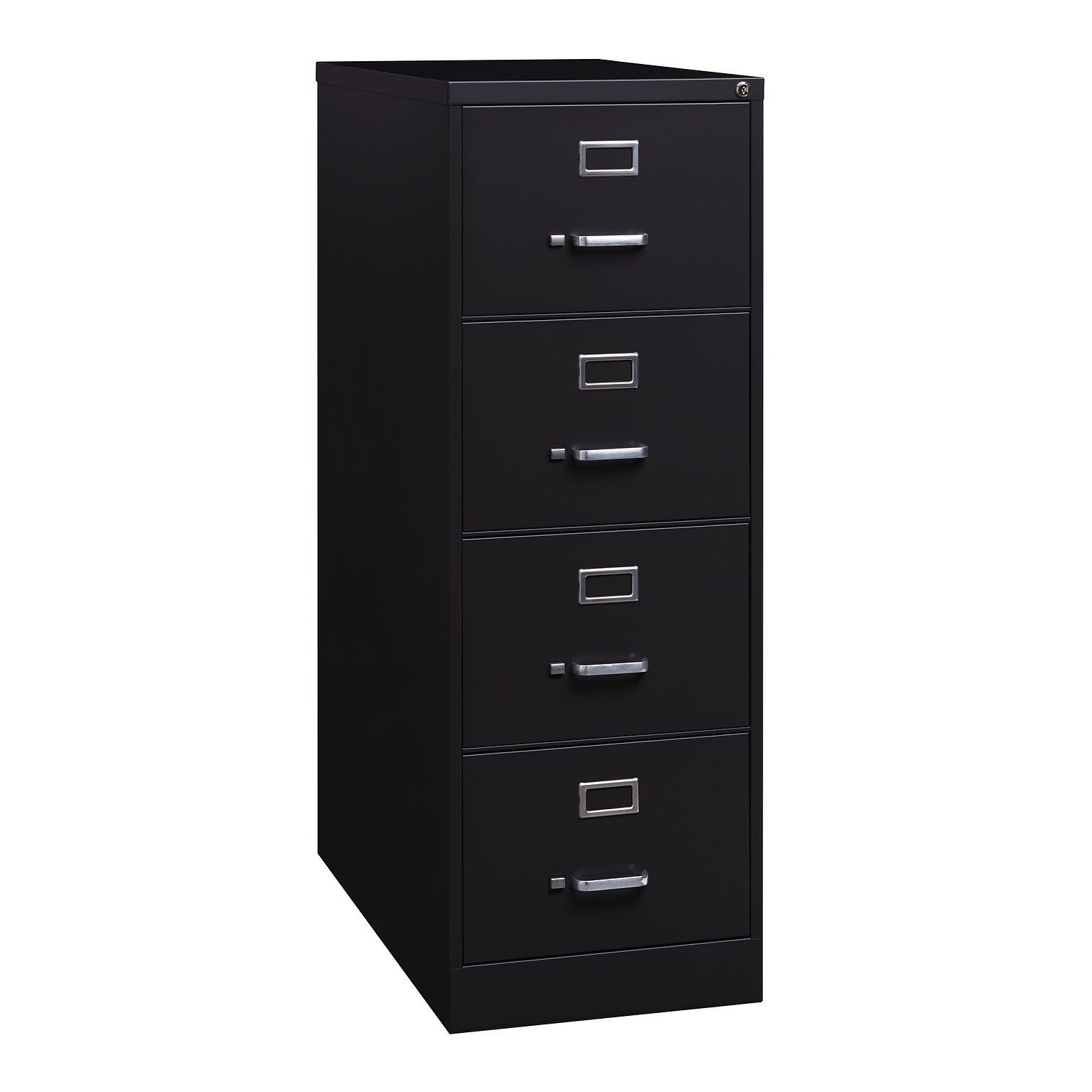 Hirsh Commercial 4-Drawer Vertical File Cabinet, Legal Size, Lockable, 52H x 18W x 26.5D, Black (14107)