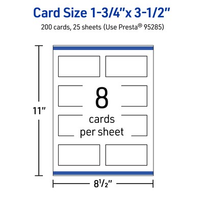 Avery Business Cards, 1-3/4" x 3-1/2", Matte White, 200/Pack (95285)