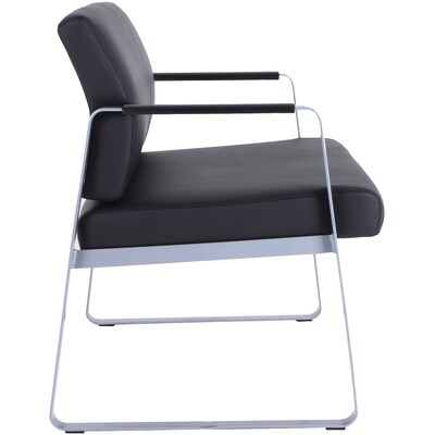 Lorell Healthcare Reception Big & Tall Guest Chair, 34.3"W x 19.3"D x 34.3"H, Black (LLR66997)
