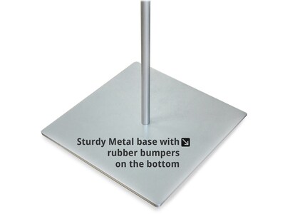 Azar Sign Holder, 11" x 17", Vertical, Freestanding, Clear/Silver Acrylic (300868)