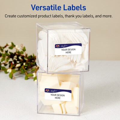 Avery Rectangle Multipurpose Labels, 1" x 2-5/8", White, 160/Pack (19479370439)