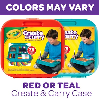 Crayola Create N' Carry 75-Piece Case, Assorted Colors (04-6814)