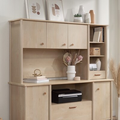 Sauder Whitaker Point 67"W Desktop Hutch, Natural Maple (429371)