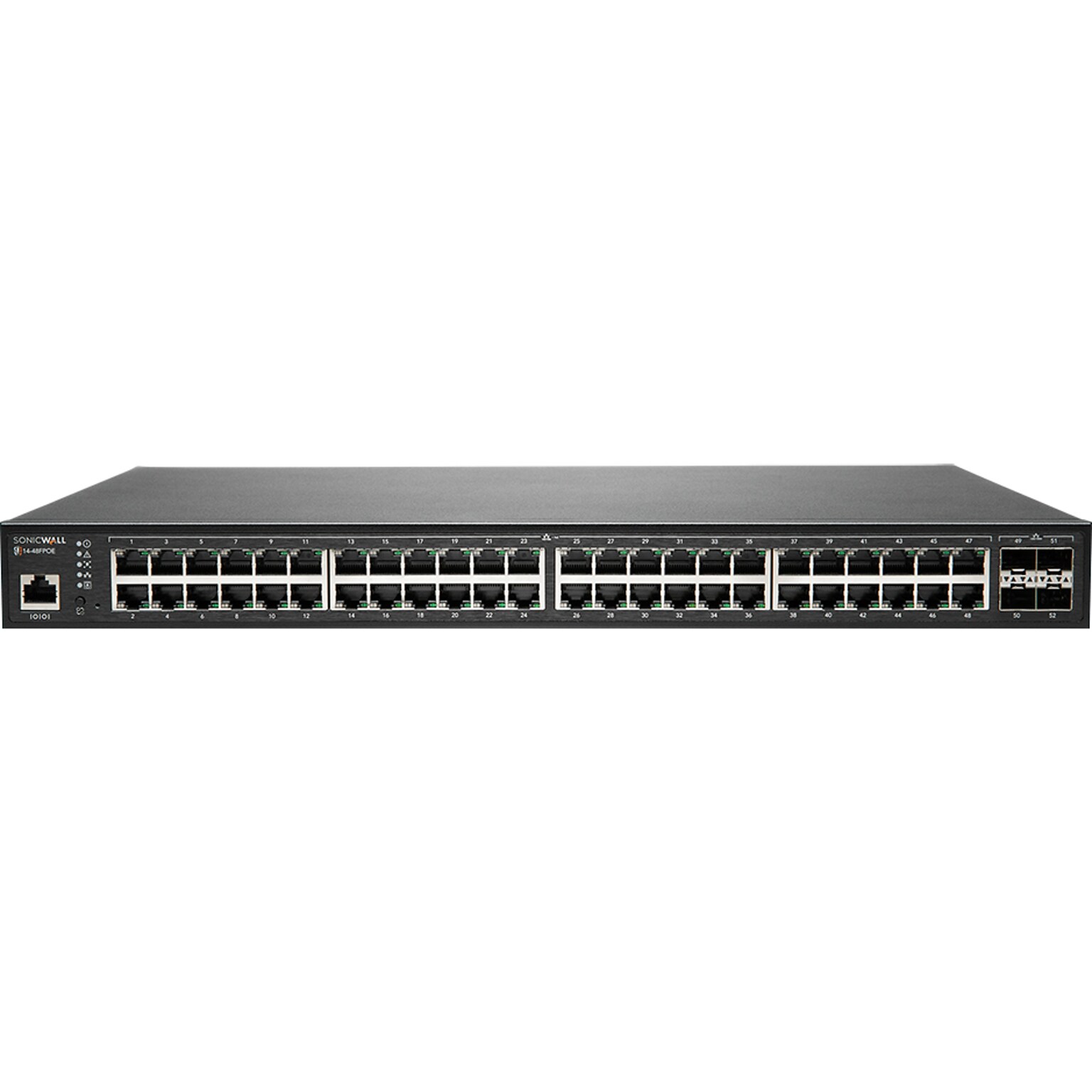 SonicWALL 48-Port Gigabit Ethernet Managed Switch, 176 Gbps, Black (02-SSC-2466)