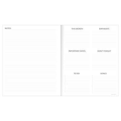 2026-2027 TF Publishing Linen Lines 9” x 11” Academic Monthly Planner, Paperboard Cover (AY27-4502)