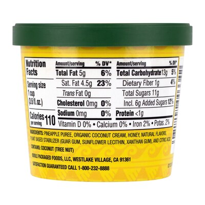 Dole Whip Gluten Free Pineapple Frozen Treat, 3.6 oz., 24/Pack (220-02836)