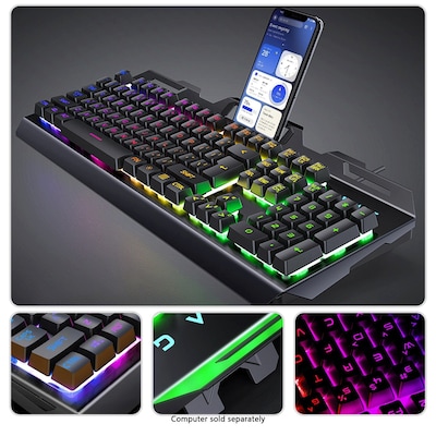 SaharaCase Wired Gaming Keyboard & Mouse Combo, Black (KB37)