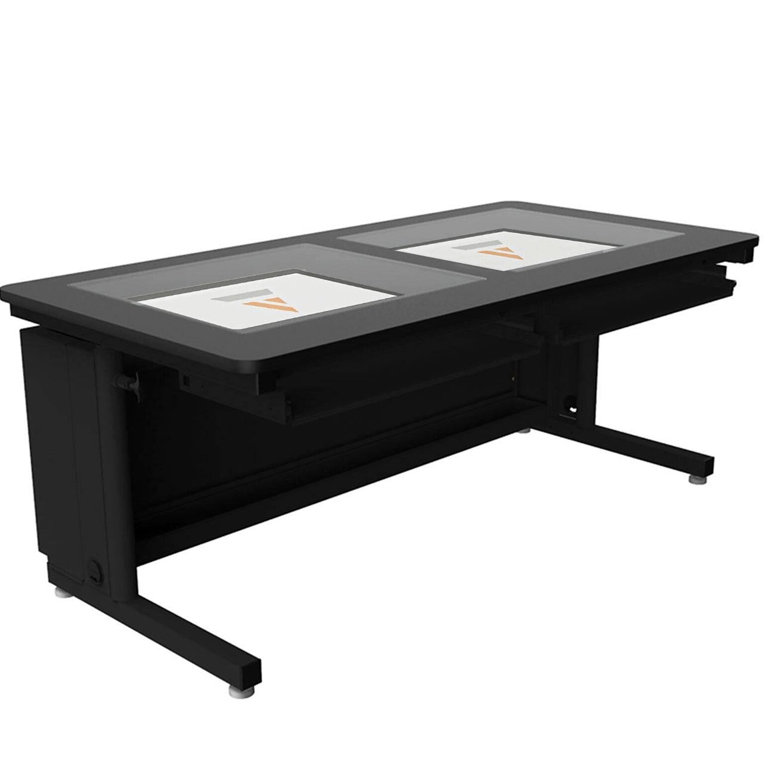 VersaDesk Downview 60W Manual Adjustable Standing Computer Table, Black (DVT6030-BB)