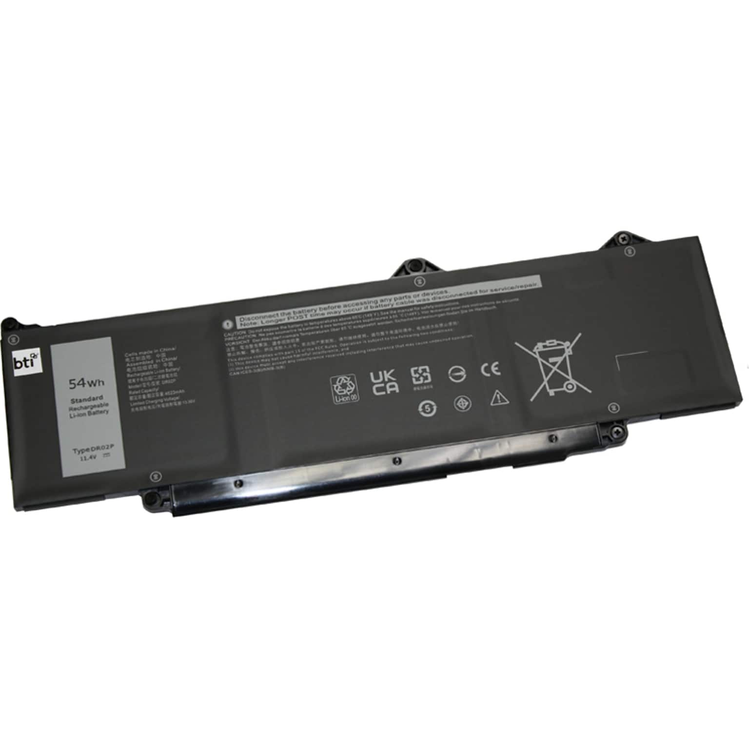 Battery Technology Li-Ion Replacement Battery for Dell Precision 3480/3580 and Latitude 5440/5540, 4740mAh (2X1V9-BTI)