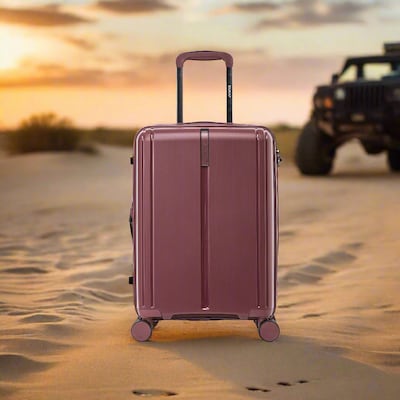 DUKAP Airley 21.85" Hardside Suitcase, 4-Wheeled Spinner, TSA Checkpoint Friendly, Wine (DKAIR00S-WIN)