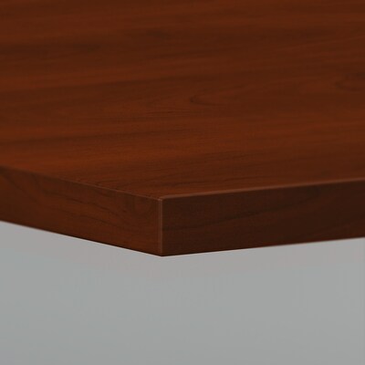 Bush Business Furniture 120W x 48D Boat Shaped Conference Table with Wood Base, Hansen Cherry (99TB12048HCK)