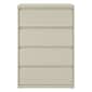 Quill Brand® Commercial 4 File Drawers Lateral File Cabinet, Locking, Putty/Beige, Letter/Legal, 36"W (20056D)