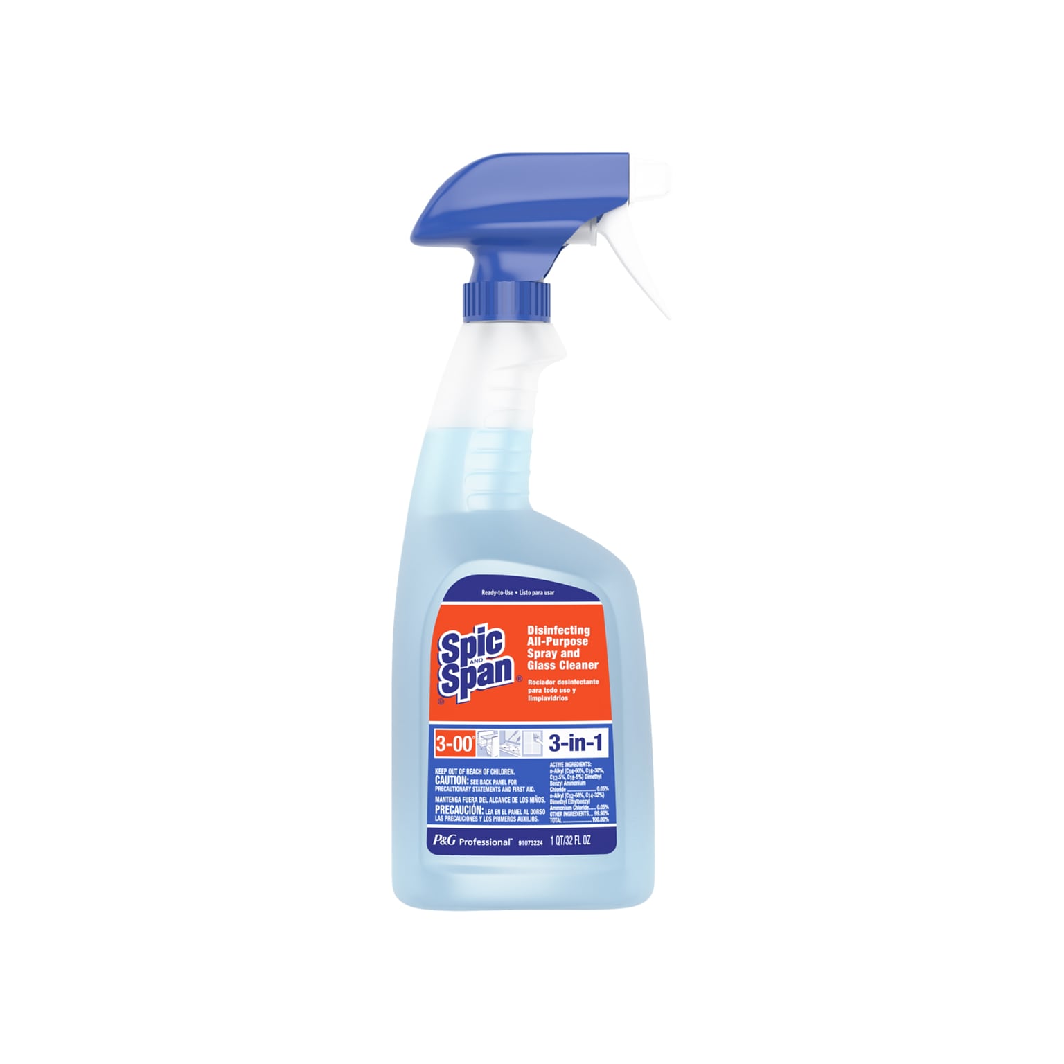 Spic & Span Disinfecting All-Purpose Spray and Glass Cleaner, Fresh Scent, 32 Fl. Oz., 8/Carton (58775)