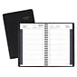 2024-2025 AT-A-GLANCE 5" x 8" Academic Daily Planner, Faux Leather Cover, Black (70-807-05-25)