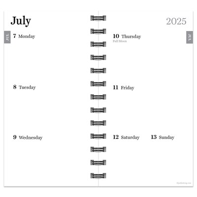 2025-2026 TF Publishing 3.5" x 6.5" Academic Year Weekly & Monthly Planner, Paperboard Cover, Green Grass (AY26-7502)