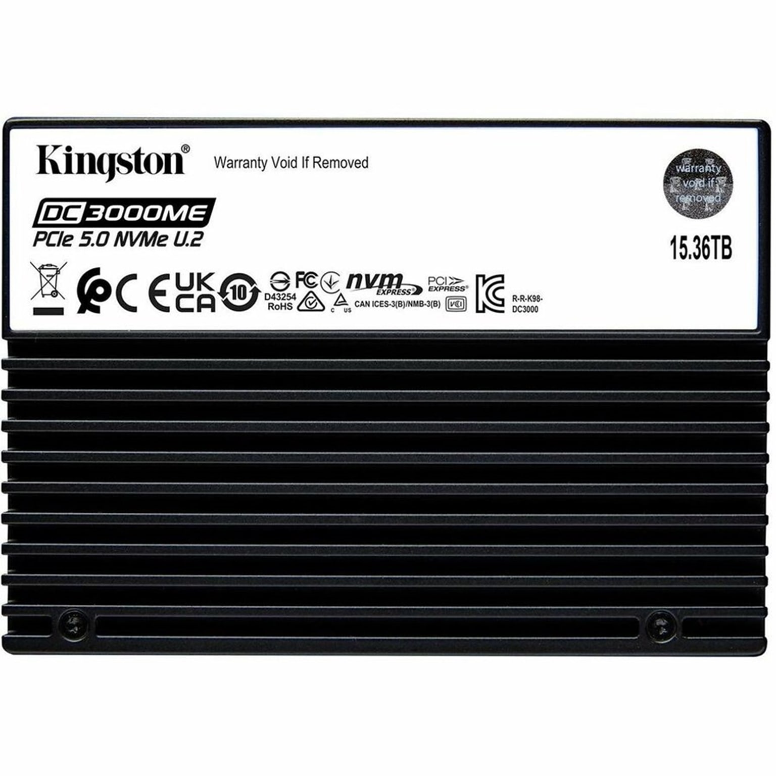 Kingston DC3000ME 15.36TB 2.5 PCIe 5.0 NVMe U.2 Internal Solid State Drive, 3D eTLC NAND (SEDC3000ME/15T3)
