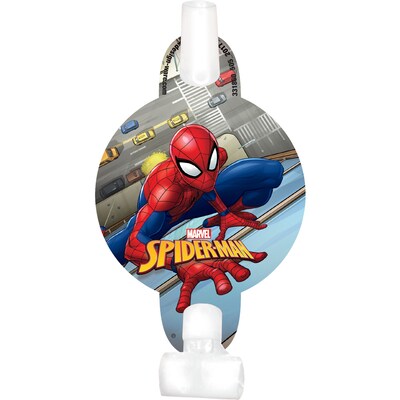 Party City Spider-Man Webbed Wonder Blowouts, Assorted Colors, 8/Pack (AM331860-NS)