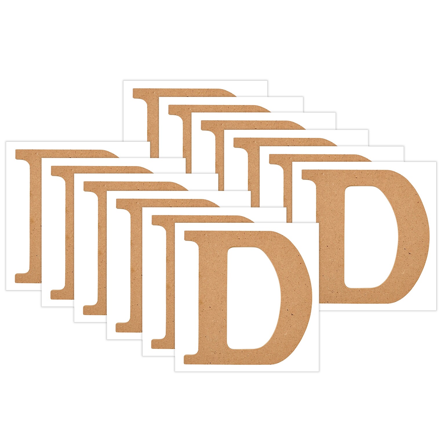 Plaid MDF Letters, 5, Brown Oxide, 12/Pack (PDE63557-12)