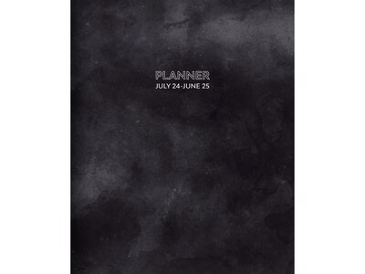 2024-2025 TF Publishing Slate 9 x 11 Academic Monthly Planner, Paperboard Cover, Black/Gray (AY25-