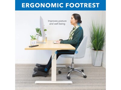 Mount-It! Dual Pedal Ergonomic Footrest, Black (MI-7811)