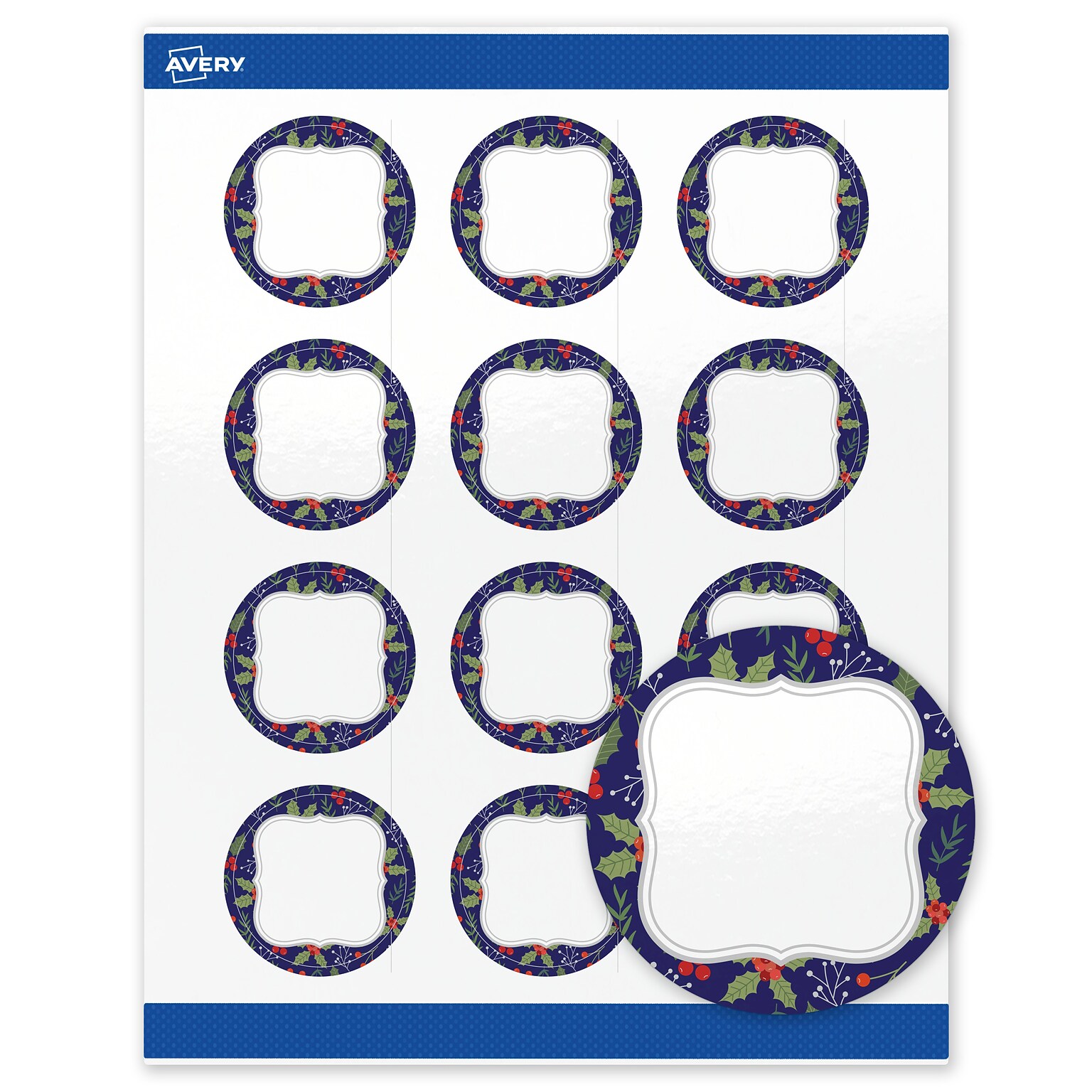 Avery Circle Multipurpose Labels, 2 Dia., White, 120/Pack (19479370628)