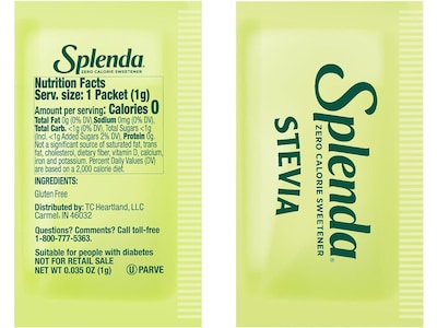 Splenda Stevia Sweetener Packet, 400/Box (SP21700410)