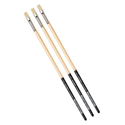 da Vinci CHUNEO Oil Synthetic Hog Bristle, Flat Brush, 3/Pack (DVXVA71296-3)