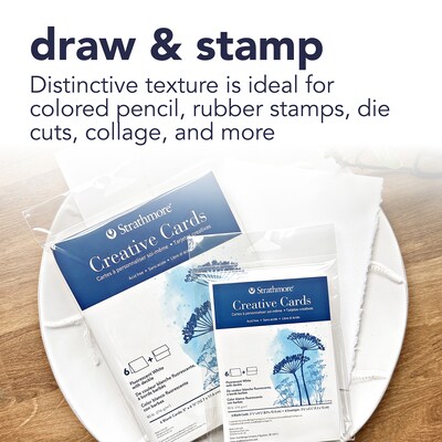 Strathmore Creative Cards & Envelopes, 4.875" x 3.5", White, 6/Sheets, 3/Bundle (STTP20511-3)
