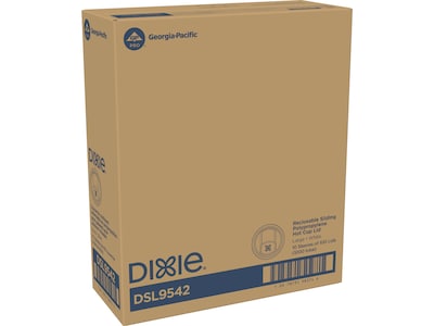 Dixie Reclosable Polypropylene Lid, 10/12/16/20 oz. Cup, White, 1000/Carton (DSL9542)