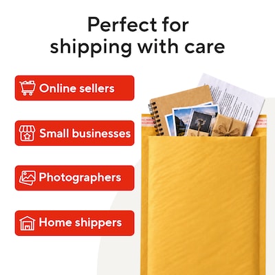 Quill Brand® 9.25" x 11" Self-Sealing Bubble Mailer, #2, 25/Carton (ST56647B)