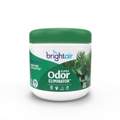 Bright Air Super Odor Eliminator Air Freshener Gel, Forest Pine & Eucalyptus Scent, 14 oz. (900277)