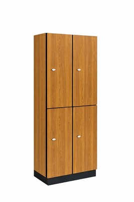 Alpine Industries 72 2-Tier 2-Column Storage Locker, Oak (701-O-2-SPO-MK)