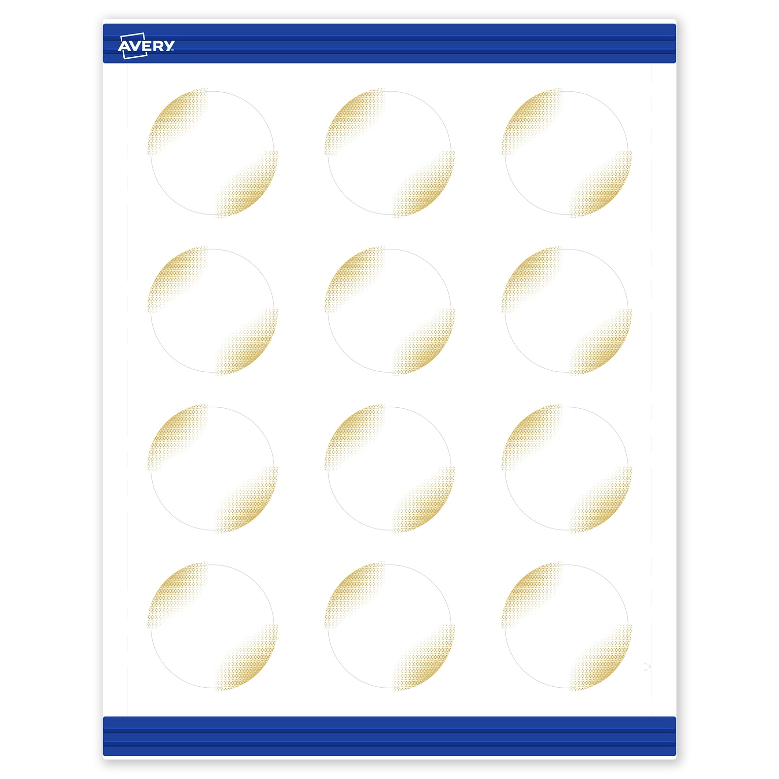 Avery Gold Blush Pattern Matte Blank Card, White, 120/Pack (S00-EWG)