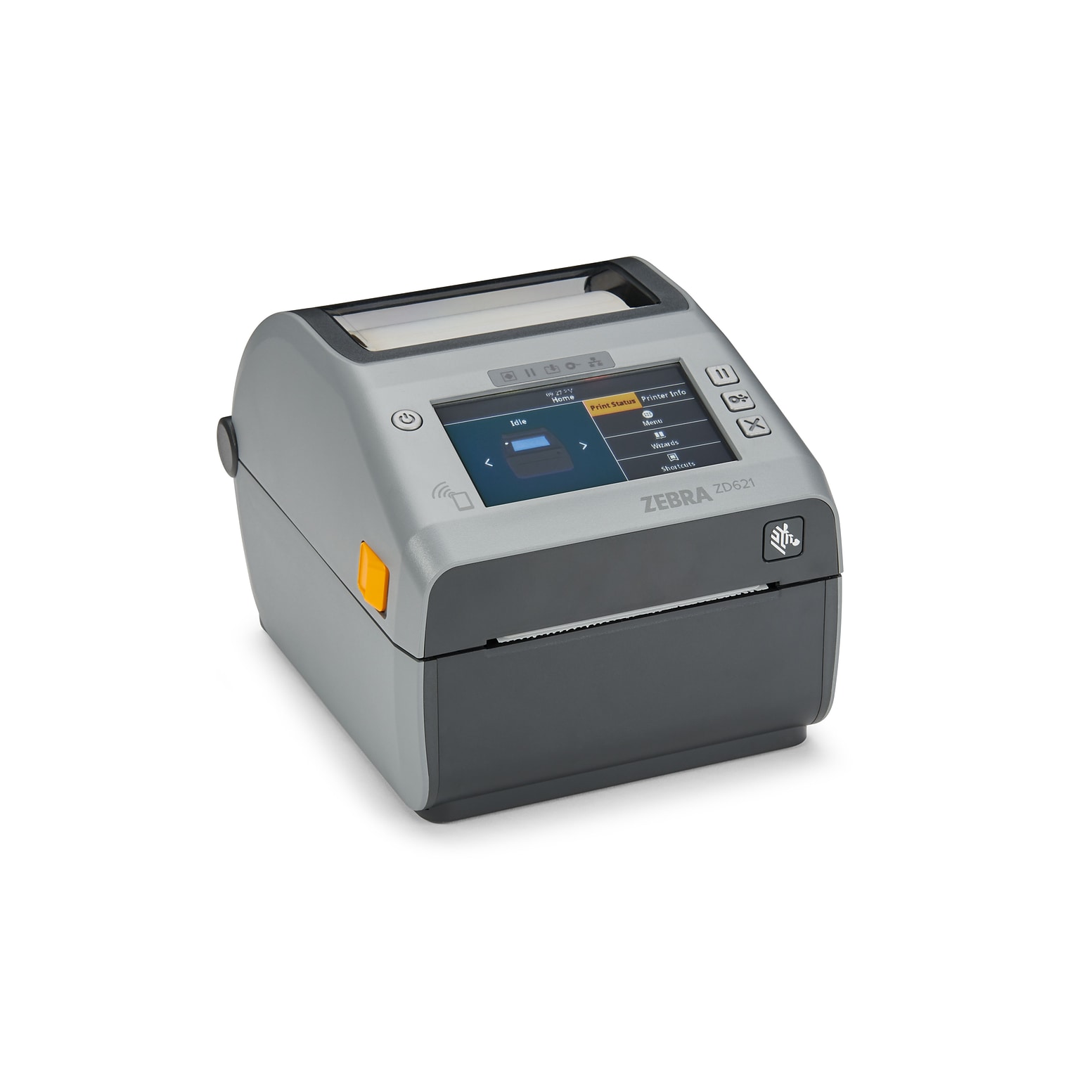 Zebra ZD621 Thermal Transfer Label/Receipt Printer 4.09” Wide 203dpi, USB/Serial/Ethernet/Bluetooth, Gray