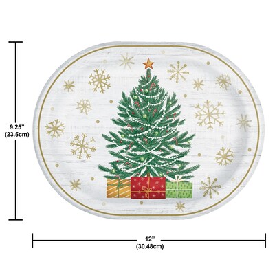 Say Hooray! Timeless Tree Paper Plates and Guest Towels Kit, Multicolored, 48/Pack (DTC9400E2H)