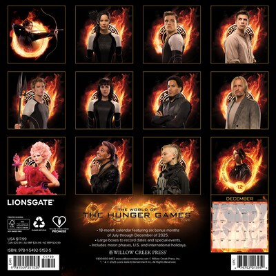 2026 Willow Creek Hunger Games 12 x 12 Monthly Wall Calendar (51535)