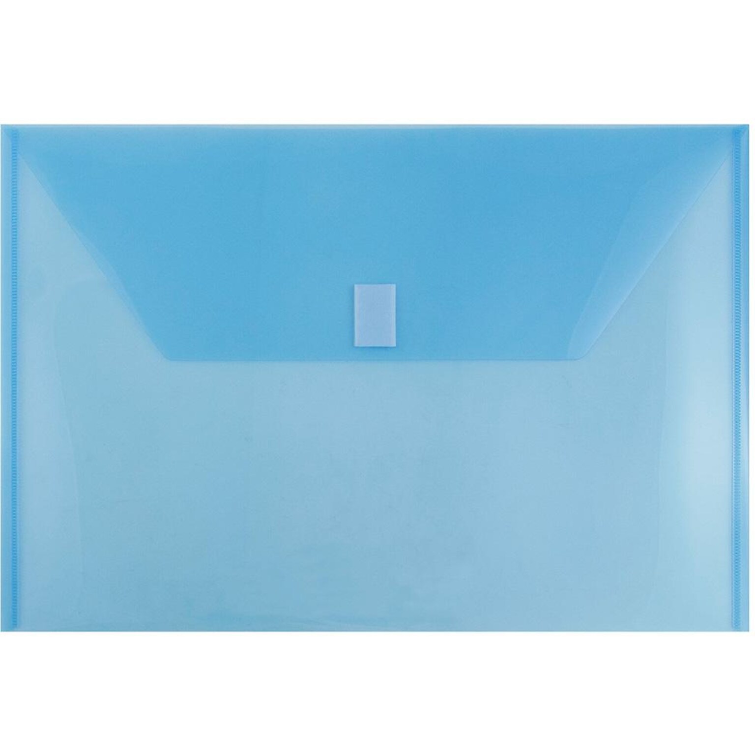 JAM Paper Premium Plastic Document File, Legal, Blue, 3/Pack (219V0BUX3)