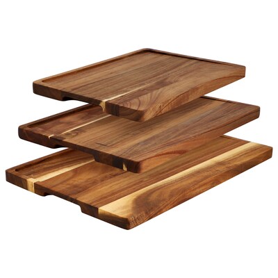 MegaChef Acacia Wood Cutting Board Set with Base (935122171M)