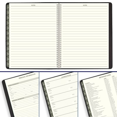 2026-2027 AT-A-GLANCE Recycled 8.25" x 11" Academic Weekly & Monthly Appointment Book, Faux Leather Cover, Black (70-957G-05-27)