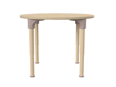 Flash Furniture Bright Beginnings Hercules 33" Round Table, Height Adjustable, Beech (MK-ME088021-GG)