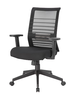 Boss Office Products Ergonomic Mesh Swivel Task Chair, Black (B6566-BK)