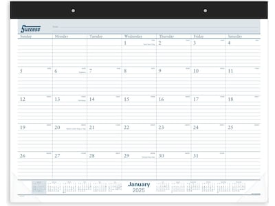 2025 AT-A-GLANCE Success 21.75 x 17 Monthly Desk Pad Calendar, White/Blue (ST24-00-25)