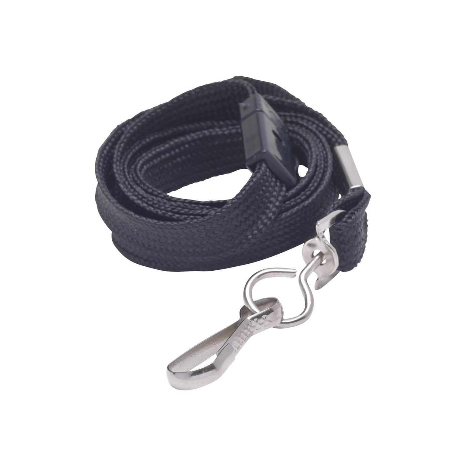 Staples Breakaway ID Badge Lanyards, Black (18910)